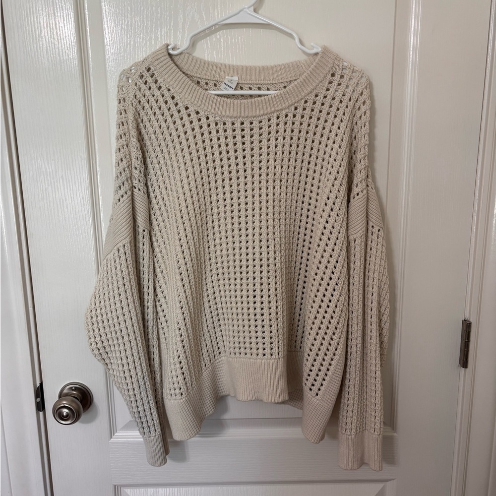 Old Navy Women's Beige Knit Sweater